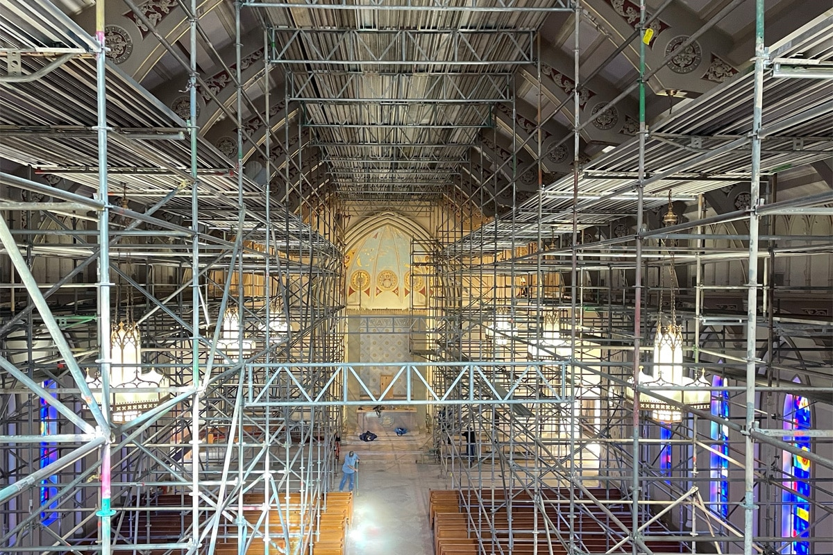 church scaffolding